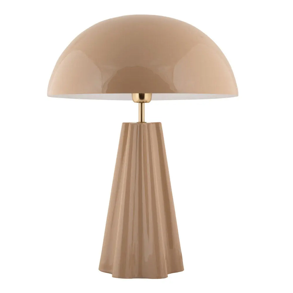 Lámpara de mesa metal beige brillante Ø40xH55 cm E27 - PGLS0081