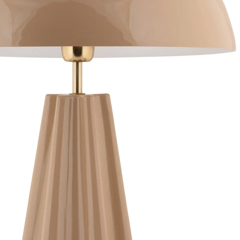 Lámpara de mesa metal beige brillante Ø40xH55 cm E27 - PGLS0081