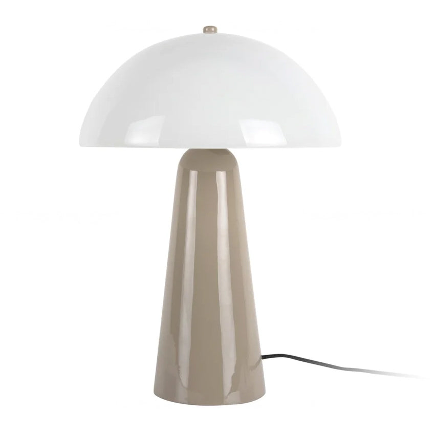 Lámpara de mesa metal taupe brillante vidrio opal Ø30xH42 cm E27  - PGLS0088