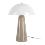 Lámpara de mesa metal taupe brillante vidrio opal Ø30xH42 cm E27  - PGLS0088