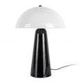 Lámpara de mesa metal negro brillante vidrio opal Ø30xH42 cm E27 - PGLS0090