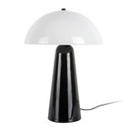 Lámpara de mesa metal negro brillante vidrio opal Ø30xH42 cm E27 - PGLS0090
