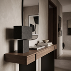 Lámpara de mesa metal texturizado negro L24xH33 cm E27 - PGLS0091