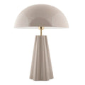 Lámpara de mesa metal taupe brillante Ø40xH55 cm E27 - PGLS0112