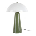 Lámpara de mesa metal verde brillante vidrio opal Ø30xH42 cm E27 - PGLS0118