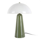 Lámpara de mesa metal verde brillante vidrio opal Ø30xH42 cm E27 - PGLS0118