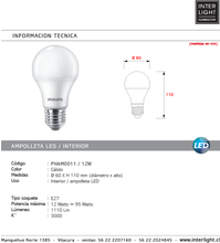 Cargar imagen en el visor de la galería, Ampolleta empavonada 12W LED E27 - PHAM0011
