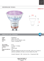 Ampolleta cálida fría RGB GU10 inteligente LED -  PHAM0070