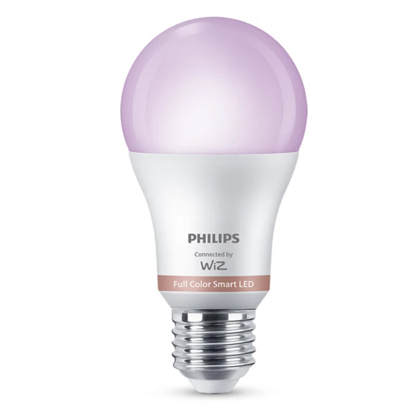 Ampolleta empavonada WIZ RGB - E27 8.5W A60 - PHAM0071