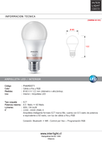Ampolleta empavonada WIZ RGB - E27 8.5W A60 - PHAM0071