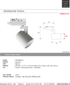 Foco para Riel aluminio blanco dirigible GU10 - PHFO0074
