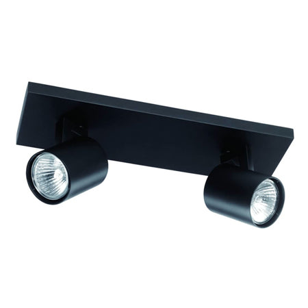 Foco aluminio Negro 2 luces 23 cm GU10 - ANRE0002