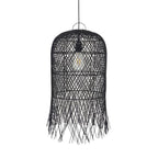 Lámpara colgante ratán negro Ø33x61 cm E27 - PLLC0004