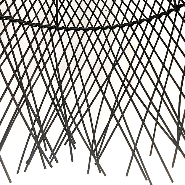 Lámpara colgante ratán negro Ø33x61 cm E27 - PLLC0004