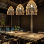 Lámpara colgante ratán natural Ø40x50 cm E27 - PLLC0007