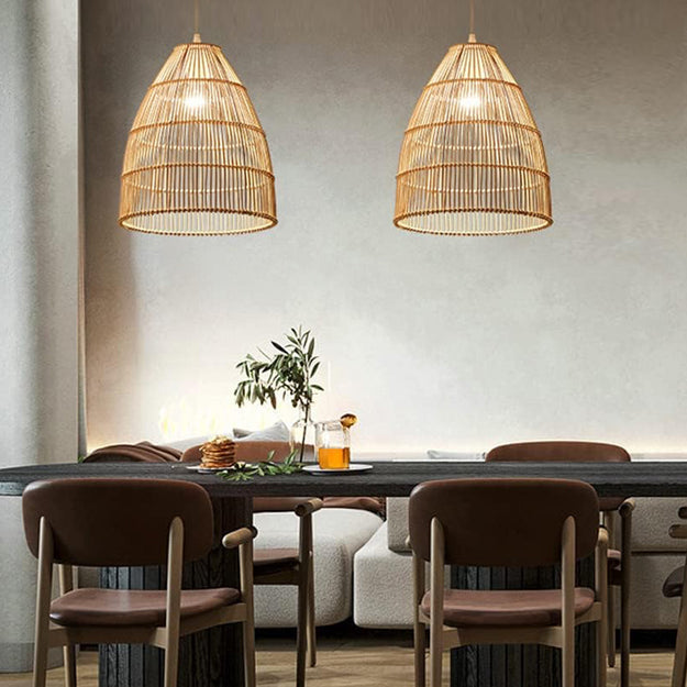 Lámpara colgante ratán natural Ø40x50 cm E27 - PLLC0007