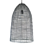 Lámpara colgante ratán gris Ø39x61 cm E27 - PLLC0010