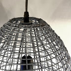 Lámpara colgante ratán gris Ø39x61 cm E27 - PLLC0010