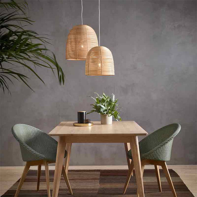 Lámpara colgante ratán natural Ø44x46 cm E27 - PLLC0016