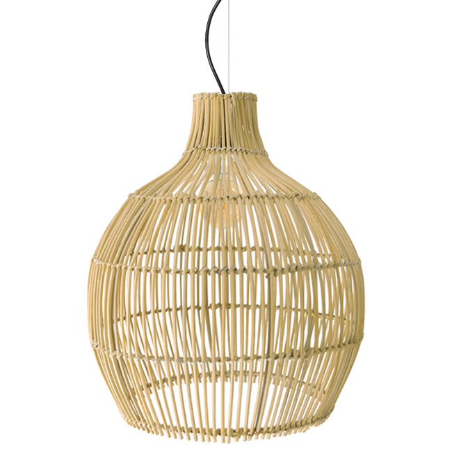 Lámpara colgante ratán natural Ø50x55 cm E27 - PLLC0027