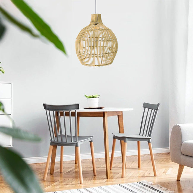 Lámpara colgante ratán natural Ø50x55 cm E27 - PLLC0027