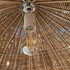 Lámpara colgante ratán natural Ø68x27 cm E27 - PLLC0033
