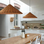 Lámpara colgante ratán natural Ø68x27 cm E27 - PLLC0033