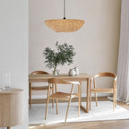 Lámpara colgante ratán natural Ø60x16 cm E27 - PLLC0034