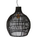 Lámpara colgante ratán negro Ø50x55 cm E27 - PLLC0038