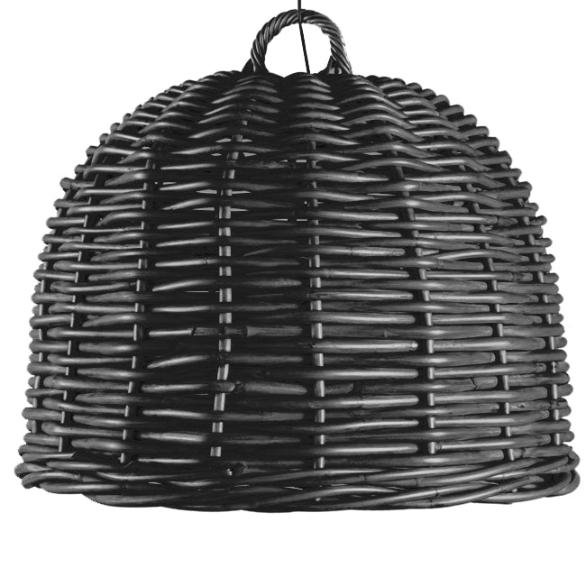 Lámpara colgante ratán negro Ø80 cm E27 - FOLC0002