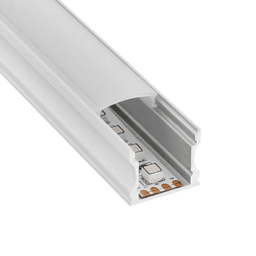 Soporte aluminio con difusor policarbonato opal para cinta LED 2 Metros - PRPE0003