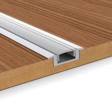 Cargar imagen en el visor de la galería, Perfil embutida de aluminio con difusor policarbonato opal para cinta LED 2 Metros - PRPE0005
