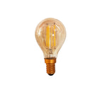 Ampolleta filamento vintage ámbar miniglobo Ø4x8 cm LED E14 - PZAM0001