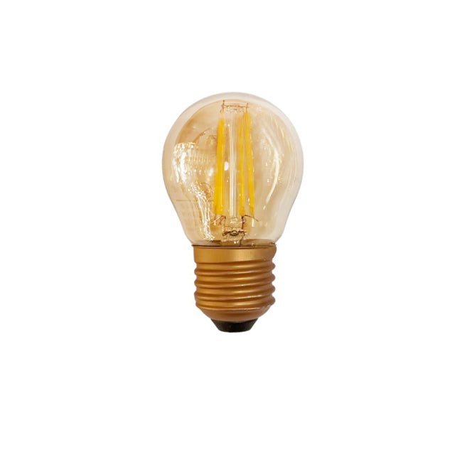 Ampolleta filamento vintage ámbar miniglobo Ø4x7 cm LED E27 - PZAM0002