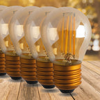 Ampolleta filamento vintage ámbar miniglobo Ø4x7 cm LED E27 - PZAM0002