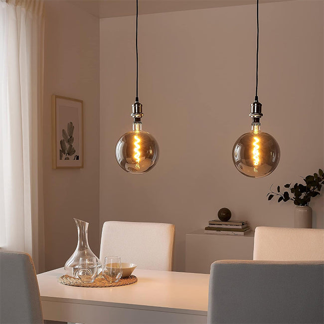 Ampolleta jumbo vintage vidrio humo luz cálida LED 6W E27 - PZAM0008