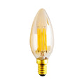 Ampolleta led vidrio ambar vela 6W E14 - PZAM0011