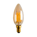 Ampolleta led vidrio ambar vela 4W E14 - PZAM0020