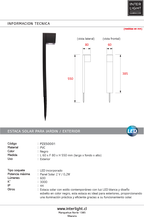 Foco estaca solar cálida sintética exterior 0.2w - PZES0001