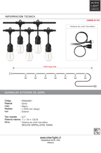 Guirnalda exterior de goma IP65 7 luces E27 - PZGI0001