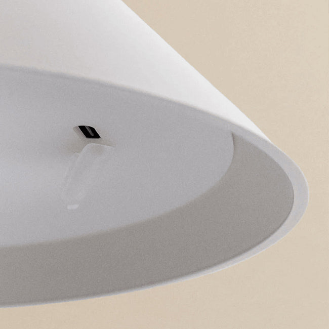 Lámpara sobremesa recargable metal blanco Ø12,5x28cm  6W LED - PZLS0001