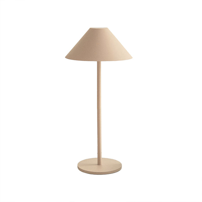Lámpara sobremesa recargable metal beige Ø12,5x28cm  6W LED - PZLS0003