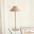 Lámpara sobremesa recargable metal beige Ø12,5x28cm  6W LED - PZLS0003