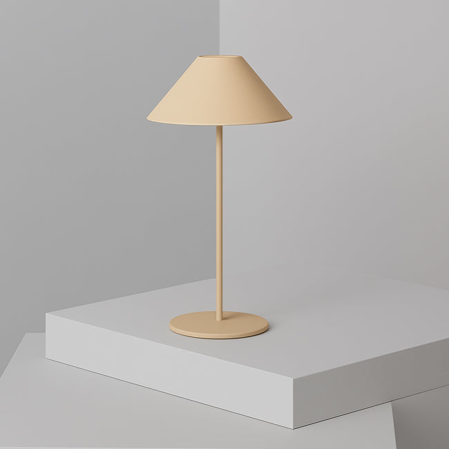 Lámpara sobremesa recargable metal beige Ø12,5x28cm  6W LED - PZLS0003