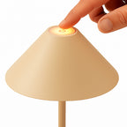 Lámpara sobremesa recargable metal beige Ø12,5x28cm  6W LED - PZLS0003
