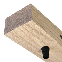Cargar imagen en el visor de la galería, Base de madera para lámpara colgante 100cm 2 perforaciones a 10cm  - RBBR0003
