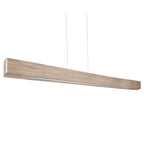 Lámpara colgante madera lenga con led por arriba y abajo 150CM LED 20.4W+8.5W - RBLC0009