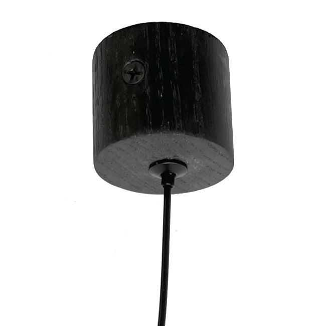Lámpara colgante madera negro carbón dim Ø40x35cm  3.8W LED - RBLC0014