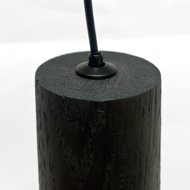 Lámpara colgante madera negro carbón dim Ø40x35cm  3.8W LED - RBLC0014