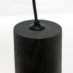 Lámpara colgante madera negro carbón dim Ø40x35cm  3.8W LED - RBLC0014